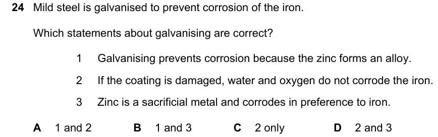 Past-paper question 0620/21 · May/June 2022 · Q24
