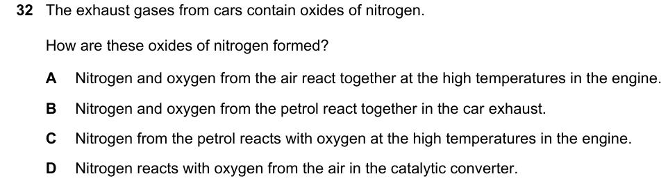 Past-paper question 0620/21 · May/June 2025 · Q32