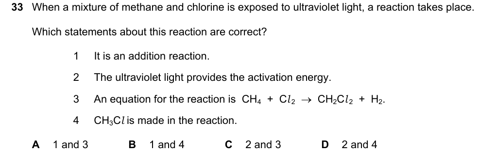Past-paper question 0620/21 · October/November 2023 · Q33