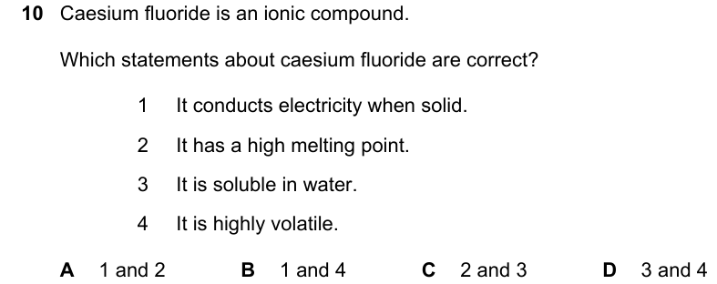 Past-paper question 0620/22 · February/March 2022 · Q10