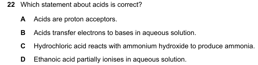 Past-paper question 0620/22 · May/June 2022 · Q22
