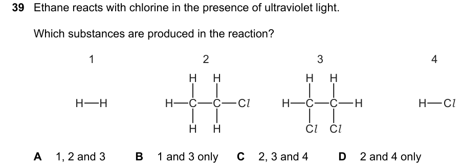 Past-paper question 0620/22 · May/June 2022 · Q39