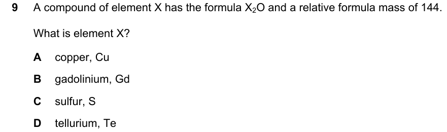 Past-paper question 0620/22 · May/June 2022 · Q9