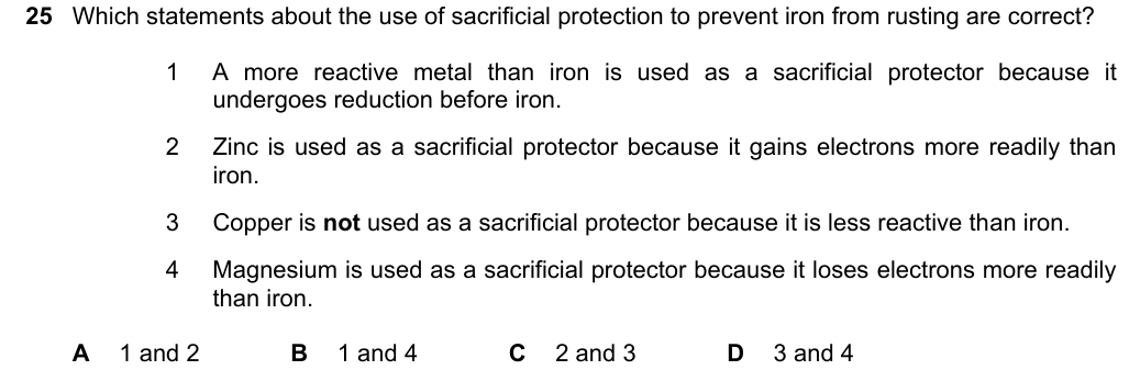 Past-paper question 0620/22 · October/November 2024 · Q25