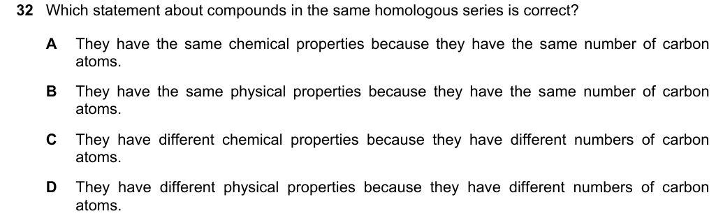 Past-paper question 0620/22 · October/November 2024 · Q32
