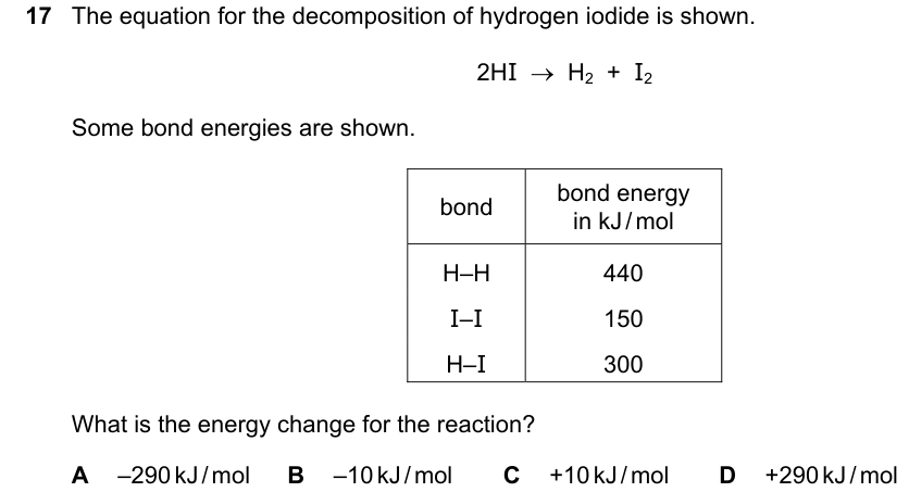 Past-paper question 0620/23 · May/June 2021 · Q17