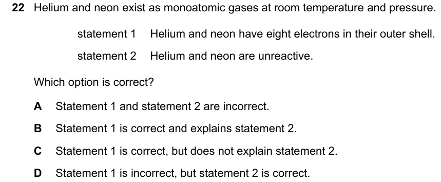 Past-paper question 0620/23 · May/June 2021 · Q22