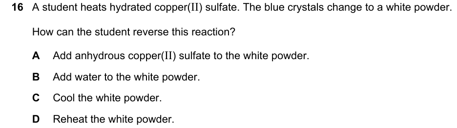Past-paper question 0620/23 · May/June 2023 · Q16