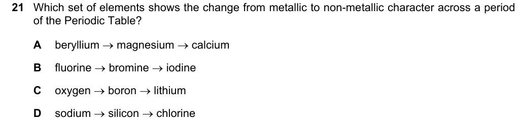 Past-paper question 0620/23 · May/June 2023 · Q21