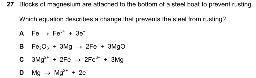 Past-paper question 0620/23 · May/June 2023 · Q27