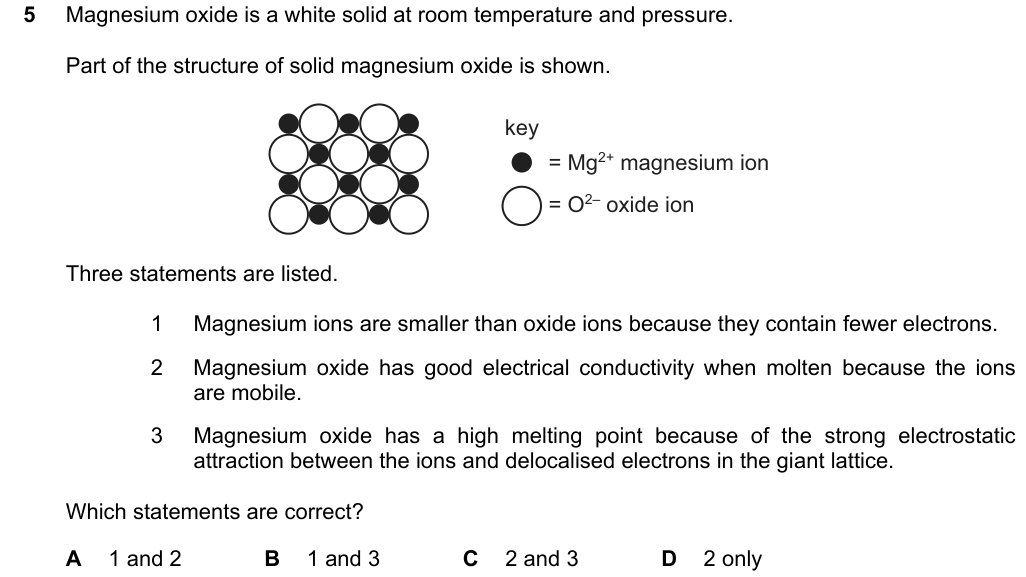 Past-paper question 0620/23 · May/June 2023 · Q5