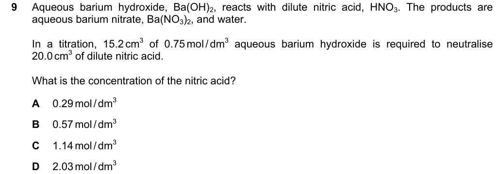 Past-paper question 0620/23 · May/June 2025 · Q9