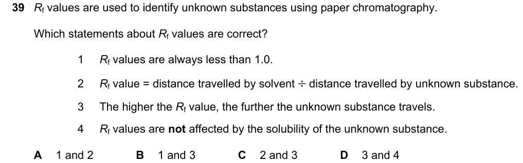 Past-paper question 0620/23 · October/November 2023 · Q39