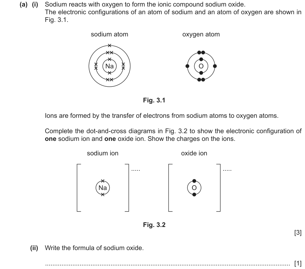 Past-paper question 0620/41 · May/June 2023 · Q3(a)
