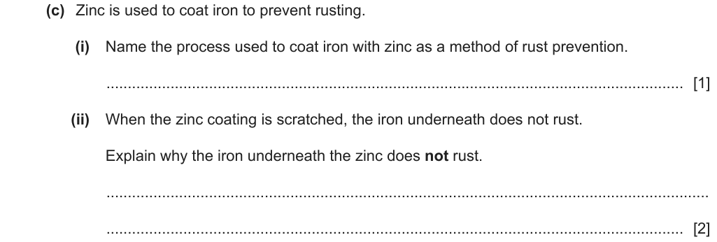 Past-paper question 0620/41 · May/June 2024 · Q6(c)