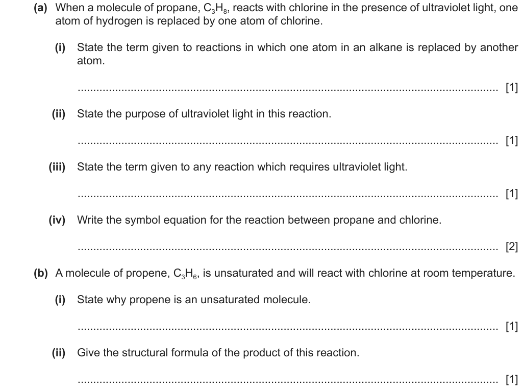 Past-paper question 0620/42 · May/June 2023 · Q5(a)–(b)