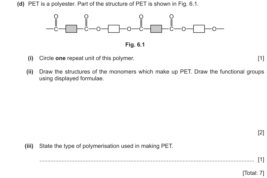 Past-paper question 0620/42 · May/June 2023 · Q6(d)