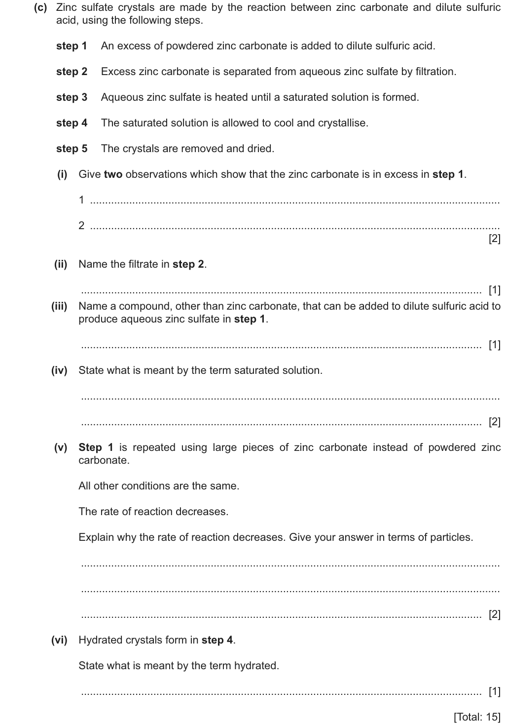 Past-paper question 0620/43 · May/June 2025 · Q3(c)