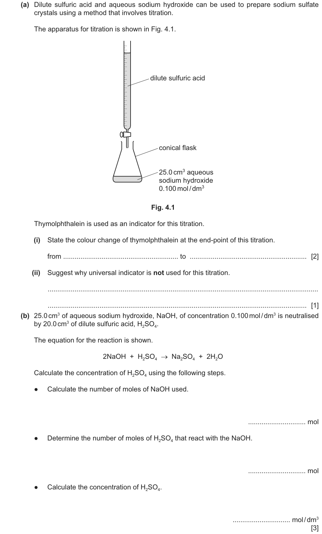 Past-paper question 0620/43 · October/November 2024 · Q4(a)–(b)