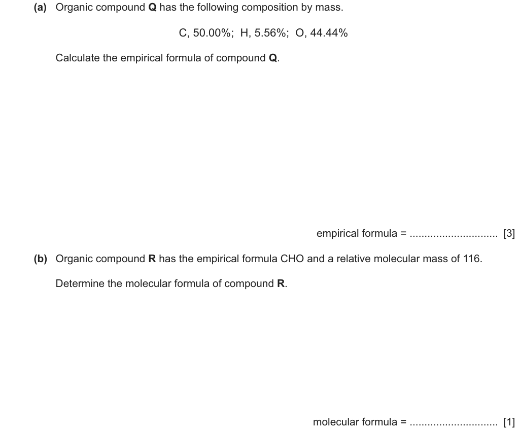 Past-paper question 0620/43 · October/November 2025 · Q6(a)–(b)